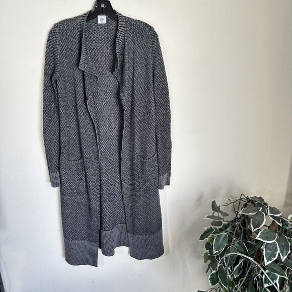 CAbi Womens XXS Style 3166 Lara Knit Gray Sweater Duster Cardigan Long Pockets - Picture 2 of 5